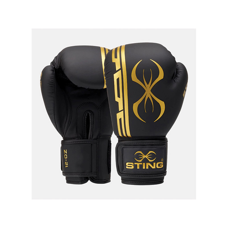 Sting 16oz Armaplus Boxing Glove Black/Gold JR White
